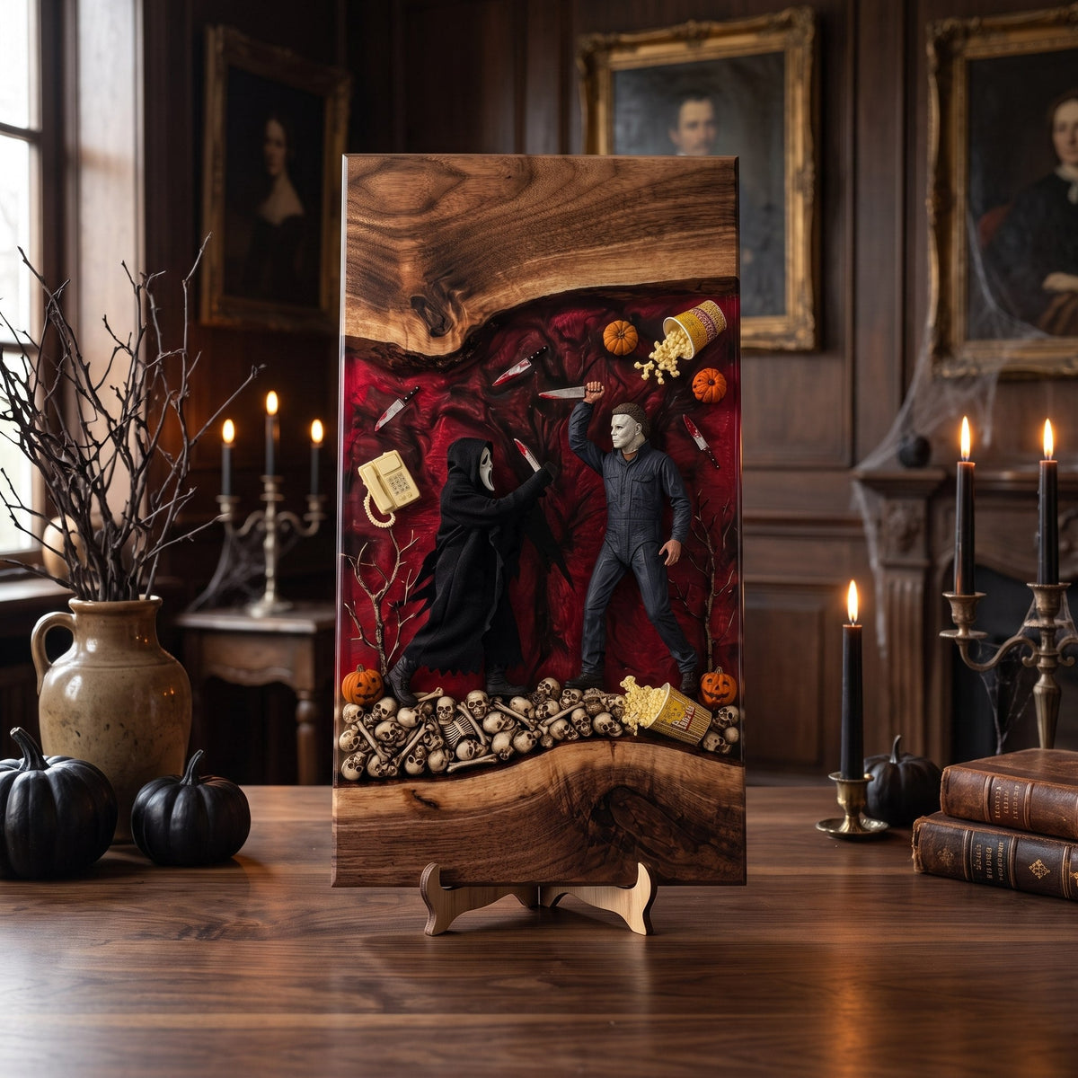 Horror resin cutting board — Design #3